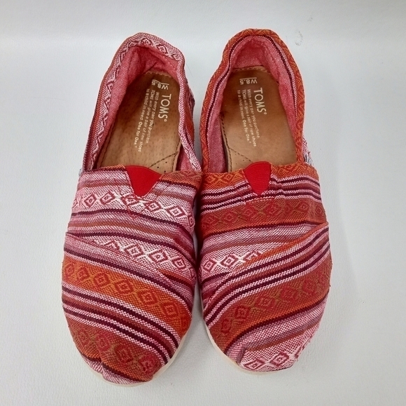 Toms Multicolor Line And Diamond Loafers, Women's Size 8.5 - Picture 5 of 13